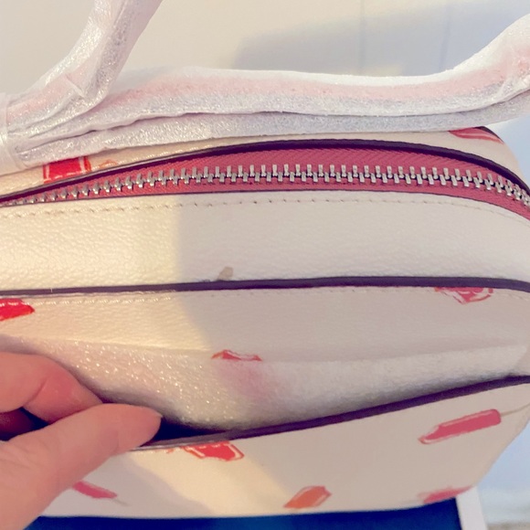 NWT! Coach White Popsicle Leather Mini Camera Bag. - Picture 7 of 10